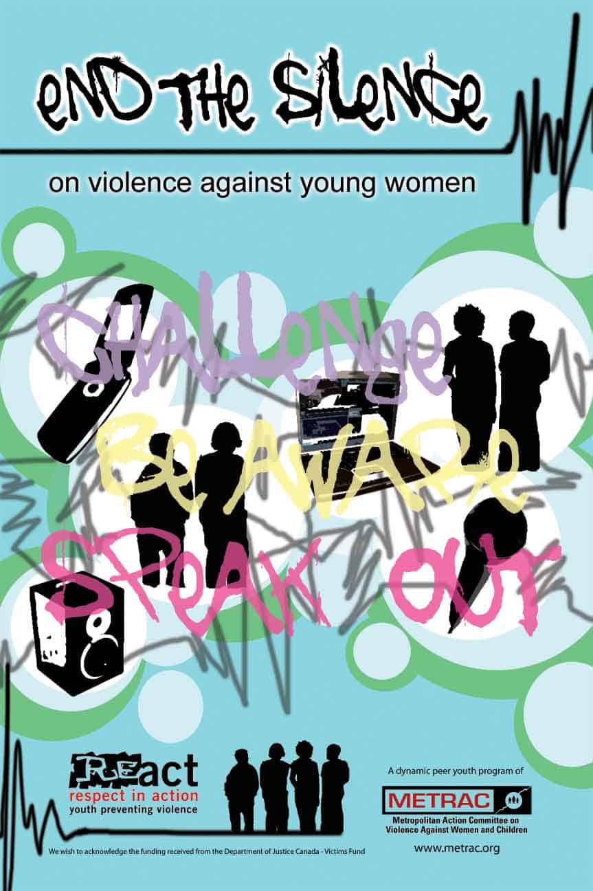 End The Silence On Violence Against Young Women Poster Metrac 